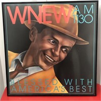 Framed Poster WNEW 1120 AM Radio Frank Sinatra