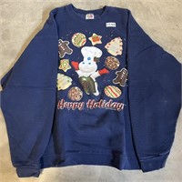 Happy Holidays PIllsbury Doughboy Sweater