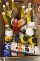 BOX OF OLD AUTOMOBILE SUPPLY