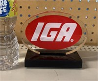 IGA GROCERY STORE VINTAGE PAPERWEIGHT