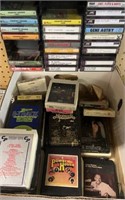 LOT OF 8 TRACKS AND CASSETTE TAPES