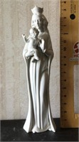 Porcelain madonna and child figure