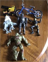 Vintage action figures and vehicles