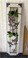 35" Stained glass hanging panel