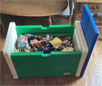 Little Tikes toy box with contents