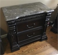 American Signature Marble top nightstand