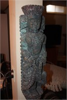 Carved Oriental Figurine 20H