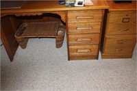 4 Drawer Desk & Filing Cabinet,