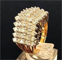 10k Gold Ladies Ring Size 8 1/4  10.2g