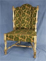 Side Chair W/ Designer Upholstery 42"h, 25"w, 23"