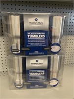 (2)Members Mark 30 FL. OZ. Double Wall Tumblers