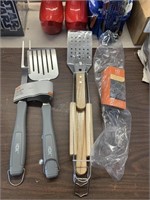 2-Piece Spatula and Fork Set, 3-Piece BBQ Tool Set