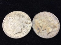 1922 , 1923 Silver Peace dollars
