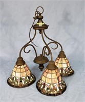 Stain Glass Tavern Ceiling Fixture 21"h, 20w