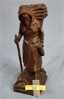 Hand Carved Wood Statue Josef Buhner 10"