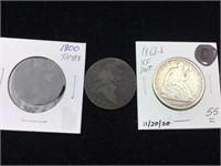 1774 english and 1863 silver half