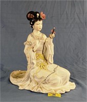 Porcelain Chinese Maiden 14"h, 13"w