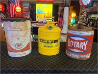 Texaco/Justrite/Rotary Gas Cans