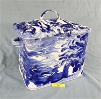 Blue Enamel Bread Box 13', 11", 8"