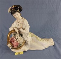 Porcelain Chinese Maiden 13", 16"