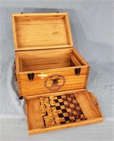 NRA  Wood Game Box Checkers 14"h, 20"
