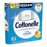 Cottonelle Ultra Clean 12=48 Mega Rolls
