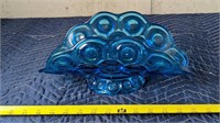 Blue Glass Fruit Basket