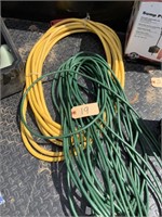 H.D. yellow extension cord & green one