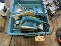 Makita belt sander, elec chain saw sharpener