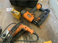 Ridgid air nailer, drill, & belt sander