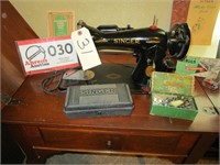 Singer Sewing Machine, Books & Attachments