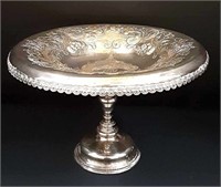 Hand Chased Sheffield Compote c. 1860