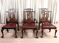 Set Mahogany Chippendale Chairs