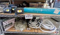 mix lot of assorted outdoor lights, wind chime,