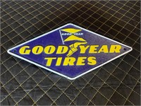 15.5 x 7” Heavy Cast Goodyear Sign