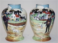 Pair of Grimwades "Quaint character" vases