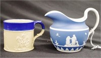 Two Georgian Spode stoneware items