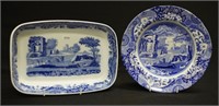 Two Spode blue & white "Italian"serving bowls