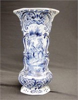 19th century Delft blue & white vase