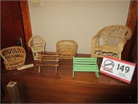 Doll Furniture, Wicker Chairs, Benches