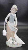 Lladro Girl with Geese Figure