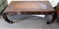 Vtg Chinese Hand Carved Coffee Table 1940's- 50's