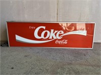 Original Coca Cola light box working aprx 130x40cm