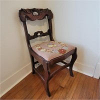 Needlepoint Floral Accent Chair