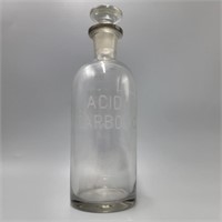 Antique Carbolic Acid Bottle w/ Stopper