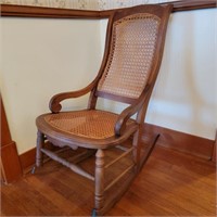 Vintage Caned Rocking Chair