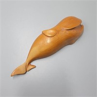 Vintage Carved Whale Wall Decor