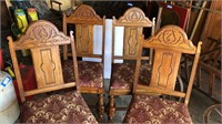 4 Oak Chairs Period Chairs