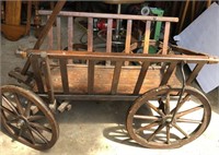 Collectible Vintage Garden Cart Wooden Cart, Bed