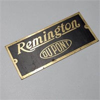 Vintage Remington Dupont Brass Plaque